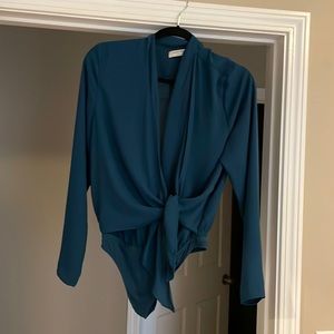 Tie front body suit from Aritzia